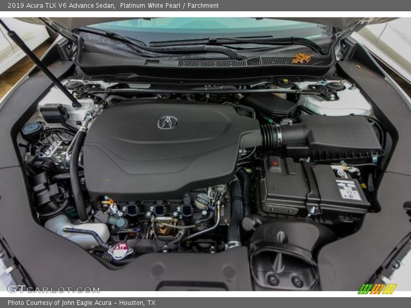 Platinum White Pearl / Parchment 2019 Acura TLX V6 Advance Sedan