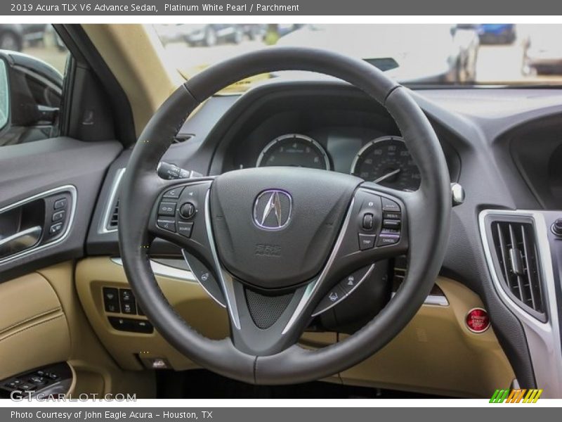 Platinum White Pearl / Parchment 2019 Acura TLX V6 Advance Sedan