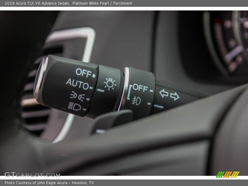 Platinum White Pearl / Parchment 2019 Acura TLX V6 Advance Sedan