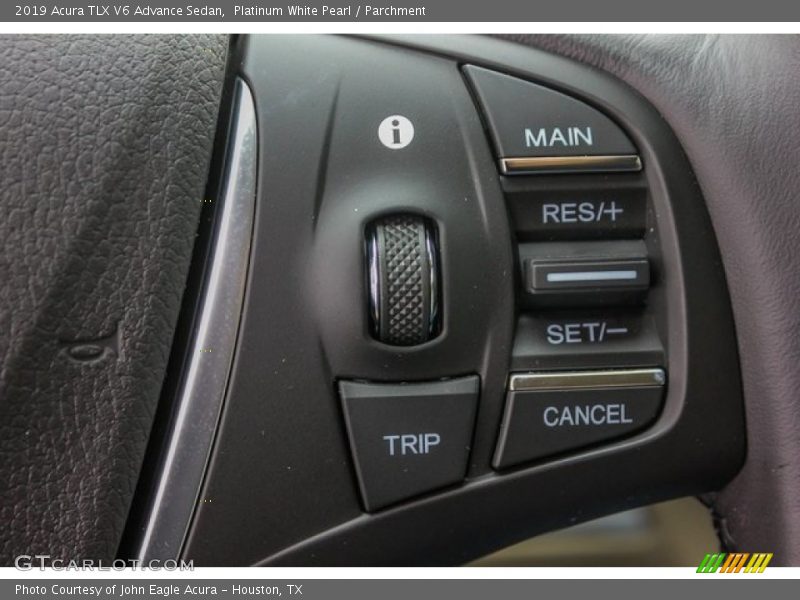 Platinum White Pearl / Parchment 2019 Acura TLX V6 Advance Sedan