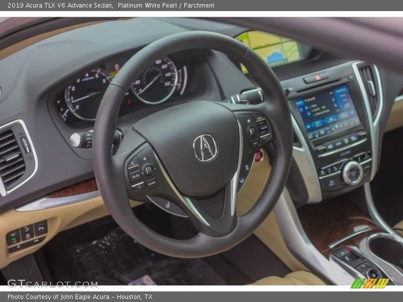 Platinum White Pearl / Parchment 2019 Acura TLX V6 Advance Sedan
