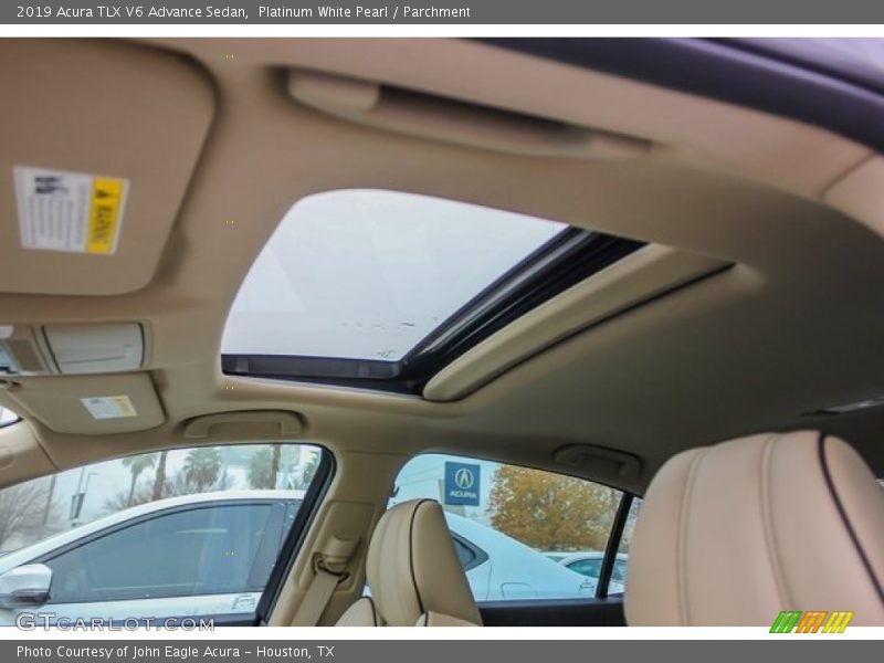 Platinum White Pearl / Parchment 2019 Acura TLX V6 Advance Sedan