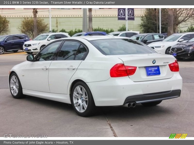 Titanium Silver Metallic / Gray Dakota Leather 2011 BMW 3 Series 328i Sedan