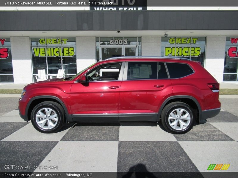 Fortana Red Metallic / Titan Black 2018 Volkswagen Atlas SEL