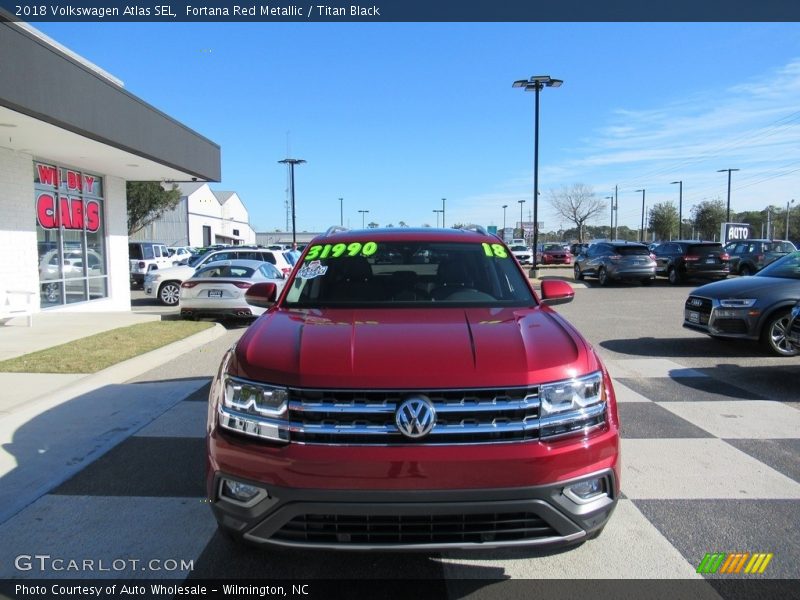 Fortana Red Metallic / Titan Black 2018 Volkswagen Atlas SEL