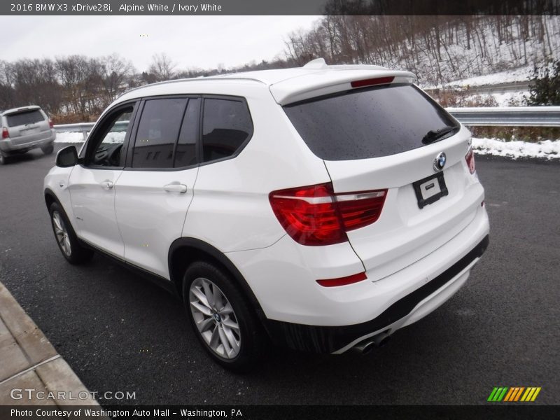 Alpine White / Ivory White 2016 BMW X3 xDrive28i
