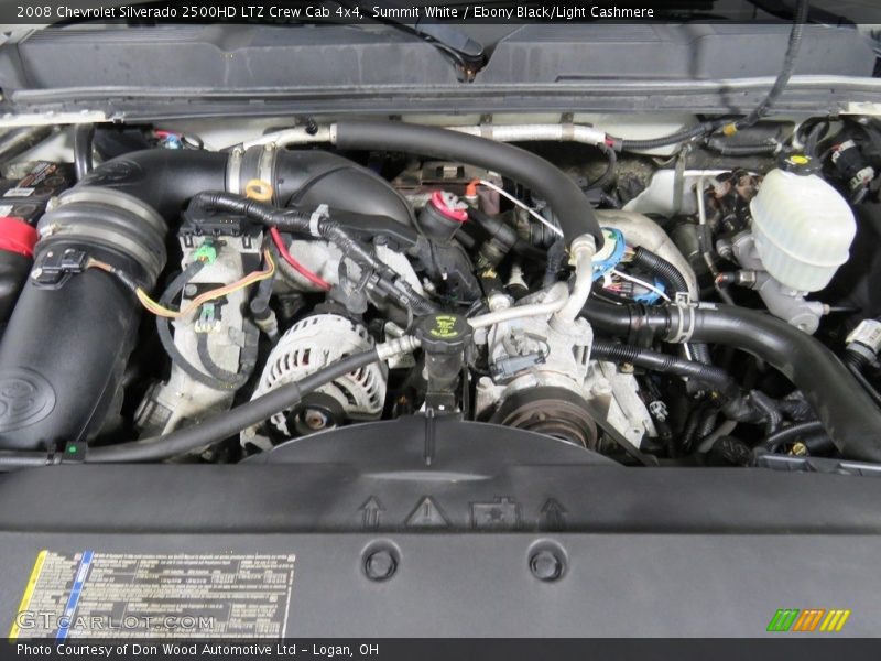 Summit White / Ebony Black/Light Cashmere 2008 Chevrolet Silverado 2500HD LTZ Crew Cab 4x4