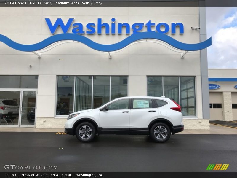 Platinum White Pearl / Ivory 2019 Honda CR-V LX AWD