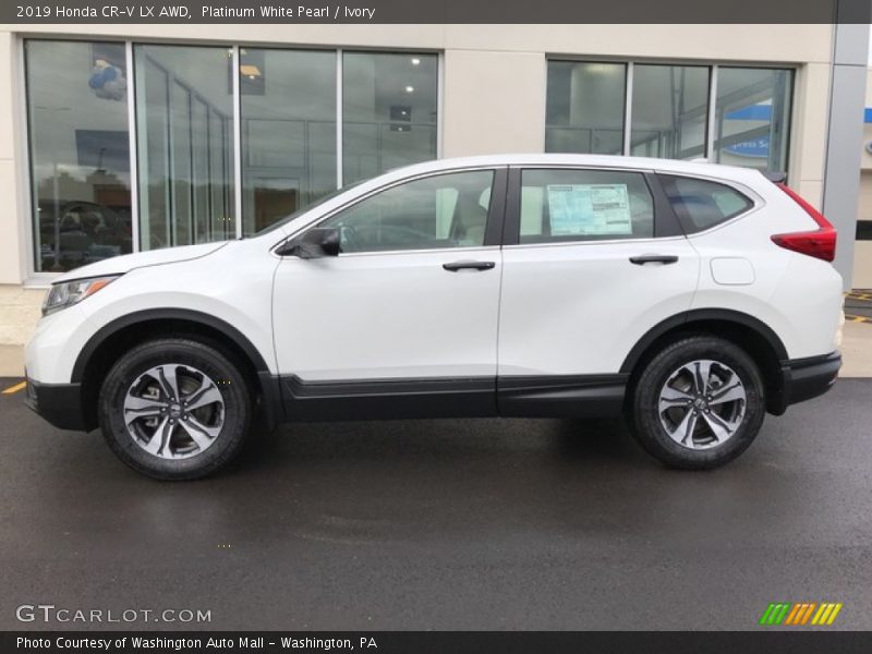 Platinum White Pearl / Ivory 2019 Honda CR-V LX AWD
