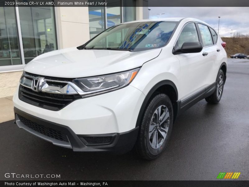 Platinum White Pearl / Ivory 2019 Honda CR-V LX AWD
