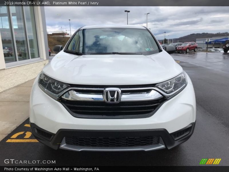 Platinum White Pearl / Ivory 2019 Honda CR-V LX AWD
