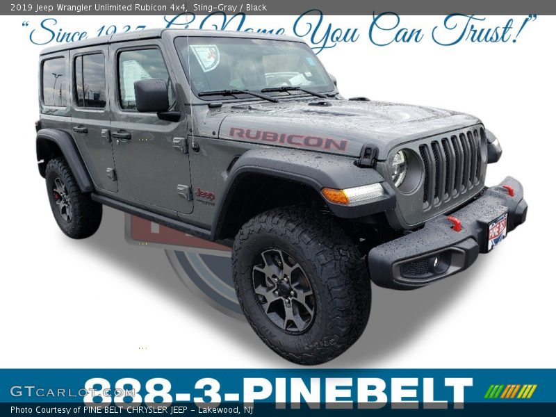 Sting-Gray / Black 2019 Jeep Wrangler Unlimited Rubicon 4x4