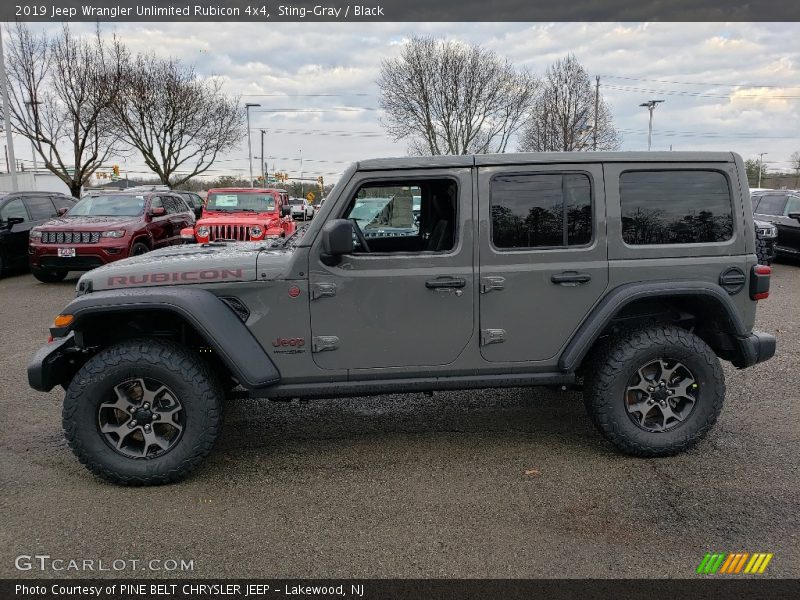 Sting-Gray / Black 2019 Jeep Wrangler Unlimited Rubicon 4x4