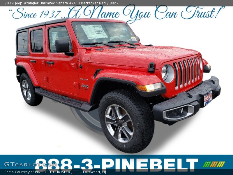Firecracker Red / Black 2019 Jeep Wrangler Unlimited Sahara 4x4