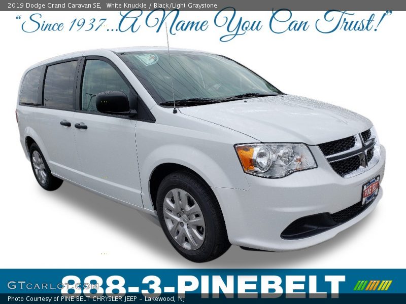 White Knuckle / Black/Light Graystone 2019 Dodge Grand Caravan SE