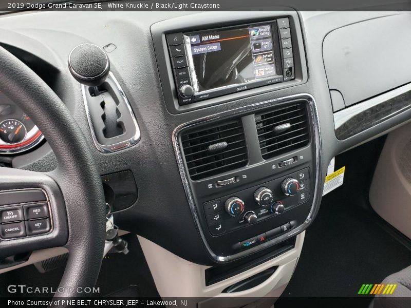 White Knuckle / Black/Light Graystone 2019 Dodge Grand Caravan SE