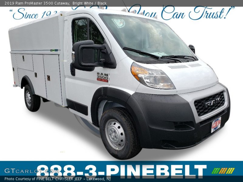 Bright White / Black 2019 Ram ProMaster 3500 Cutaway