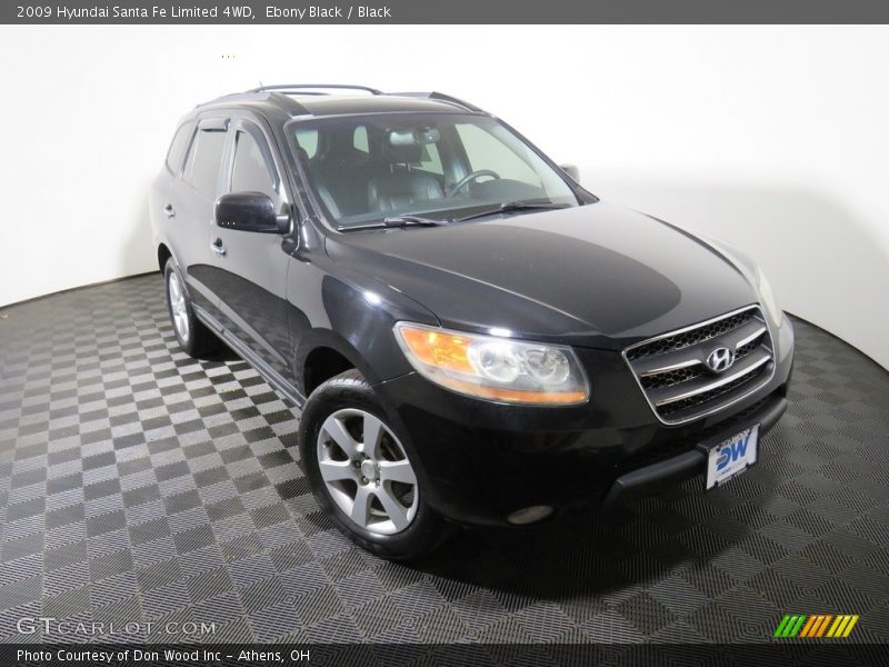 Ebony Black / Black 2009 Hyundai Santa Fe Limited 4WD