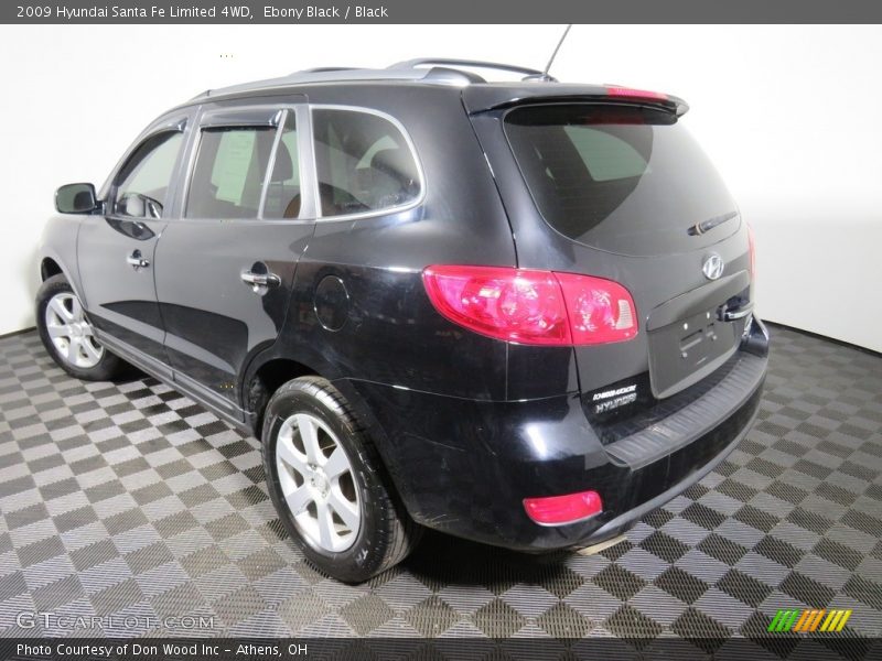 Ebony Black / Black 2009 Hyundai Santa Fe Limited 4WD
