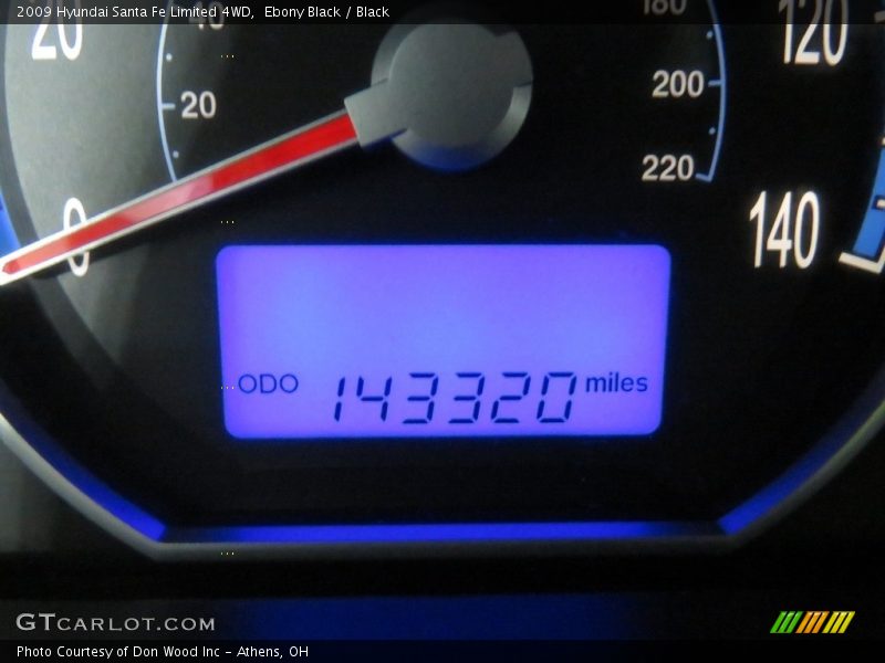 Ebony Black / Black 2009 Hyundai Santa Fe Limited 4WD