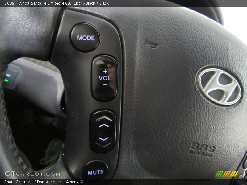 Ebony Black / Black 2009 Hyundai Santa Fe Limited 4WD