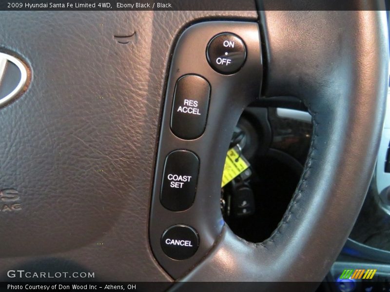 Ebony Black / Black 2009 Hyundai Santa Fe Limited 4WD