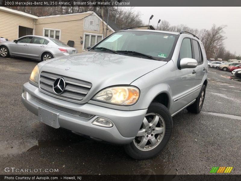 Brilliant Silver Metallic / Charcoal 2003 Mercedes-Benz ML 350 4Matic
