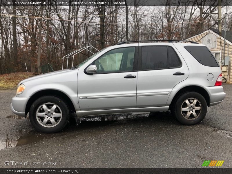 Brilliant Silver Metallic / Charcoal 2003 Mercedes-Benz ML 350 4Matic