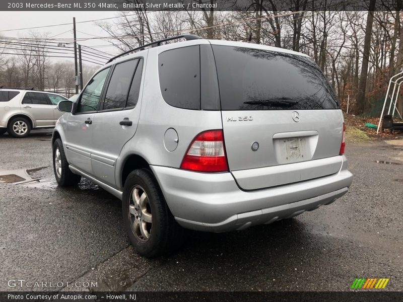 Brilliant Silver Metallic / Charcoal 2003 Mercedes-Benz ML 350 4Matic