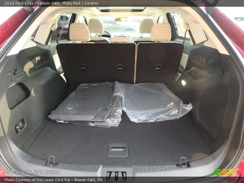 Ruby Red / Ceramic 2019 Ford Edge Titanium AWD