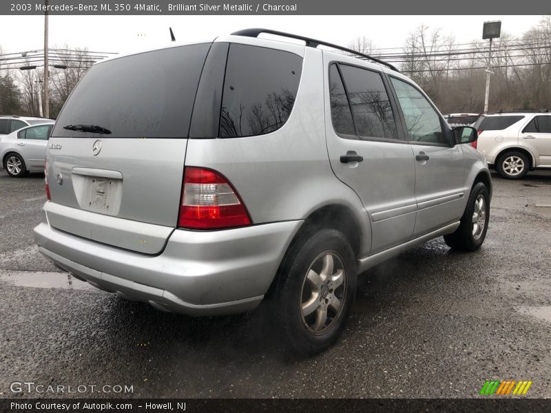 Brilliant Silver Metallic / Charcoal 2003 Mercedes-Benz ML 350 4Matic