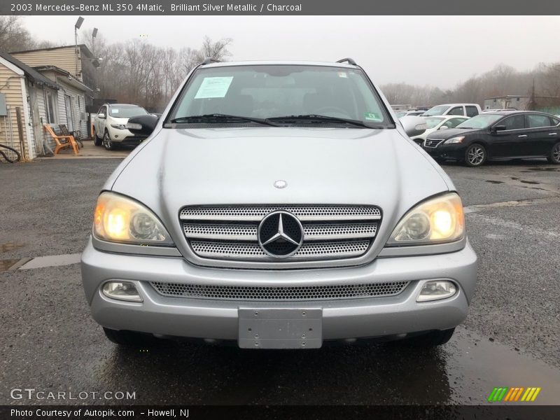 Brilliant Silver Metallic / Charcoal 2003 Mercedes-Benz ML 350 4Matic