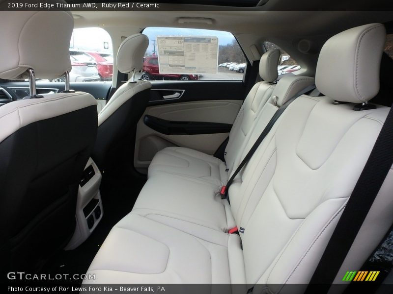 Rear Seat of 2019 Edge Titanium AWD