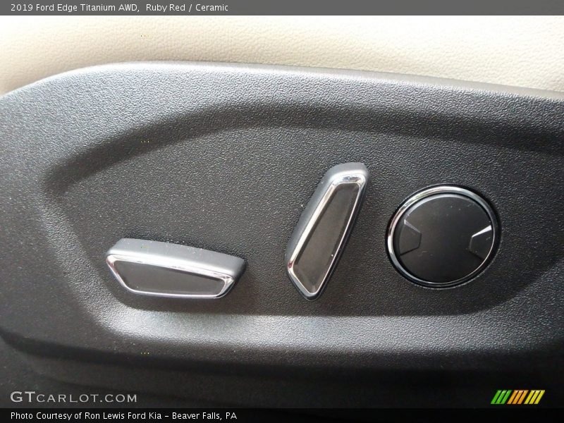 Ruby Red / Ceramic 2019 Ford Edge Titanium AWD