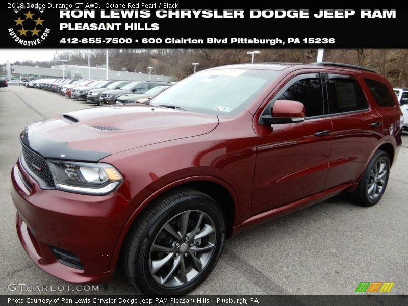 Octane Red Pearl / Black 2018 Dodge Durango GT AWD