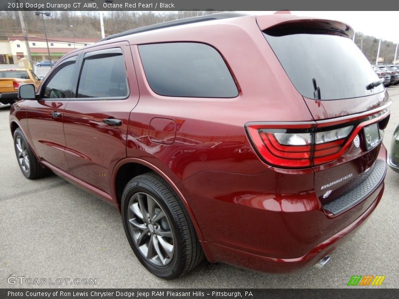 Octane Red Pearl / Black 2018 Dodge Durango GT AWD