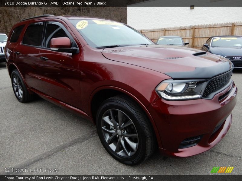 Octane Red Pearl / Black 2018 Dodge Durango GT AWD