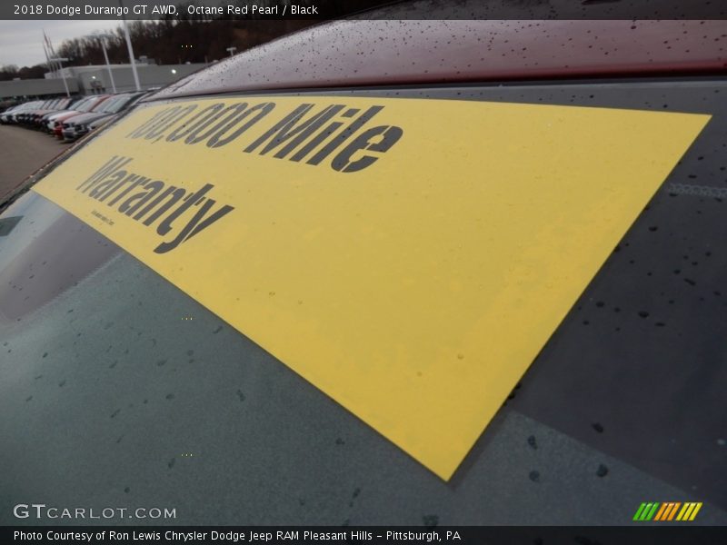 Octane Red Pearl / Black 2018 Dodge Durango GT AWD