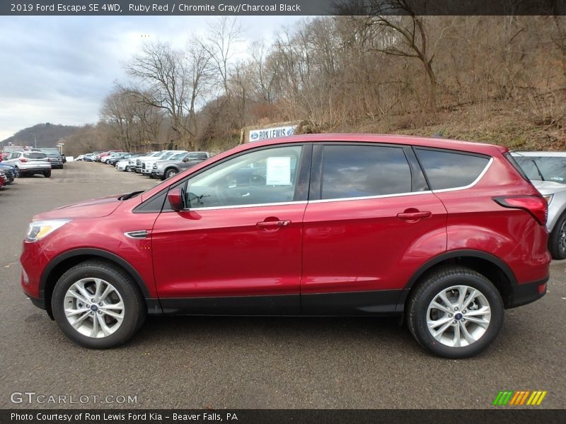 Ruby Red / Chromite Gray/Charcoal Black 2019 Ford Escape SE 4WD