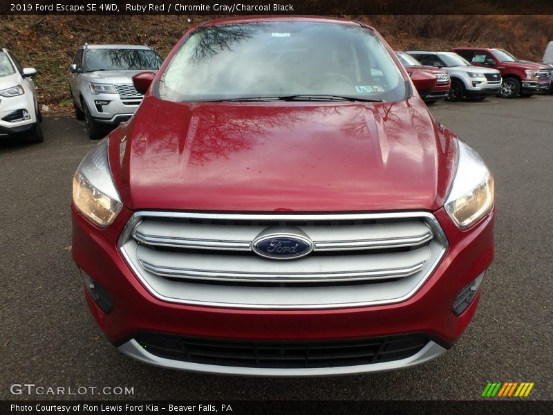 Ruby Red / Chromite Gray/Charcoal Black 2019 Ford Escape SE 4WD