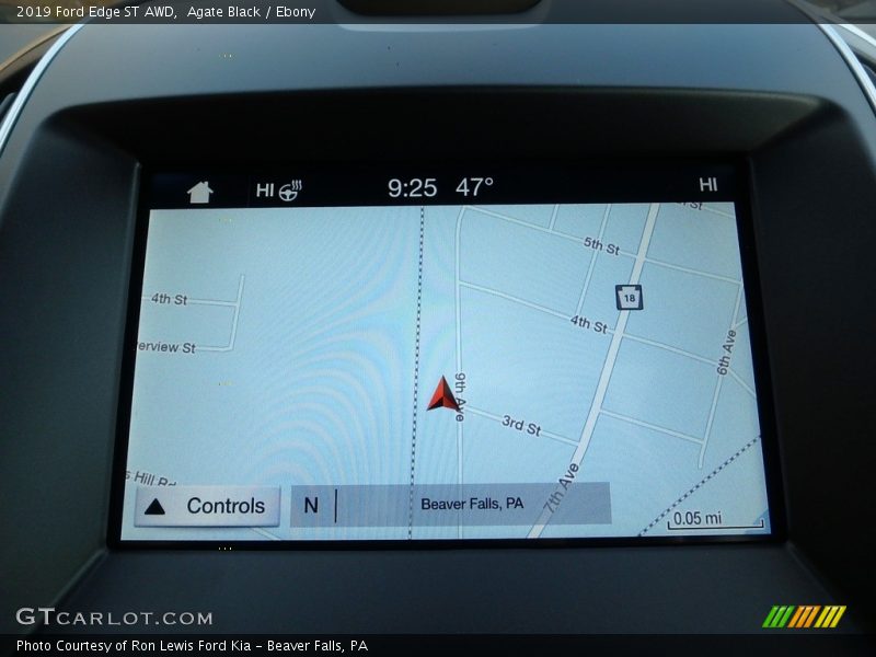 Navigation of 2019 Edge ST AWD