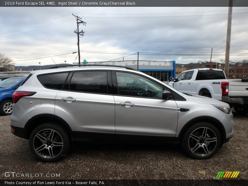 Ingot Silver / Chromite Gray/Charcoal Black 2019 Ford Escape SEL 4WD