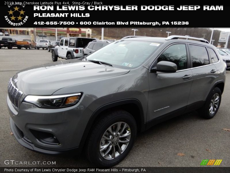 Sting-Gray / Black 2019 Jeep Cherokee Latitude Plus 4x4