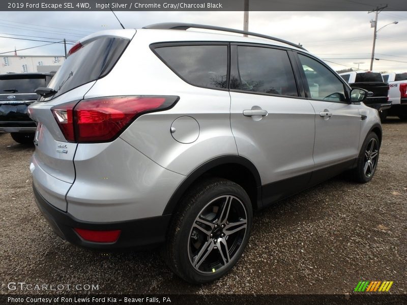 Ingot Silver / Chromite Gray/Charcoal Black 2019 Ford Escape SEL 4WD