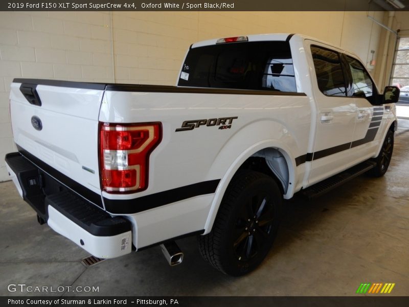 Oxford White / Sport Black/Red 2019 Ford F150 XLT Sport SuperCrew 4x4