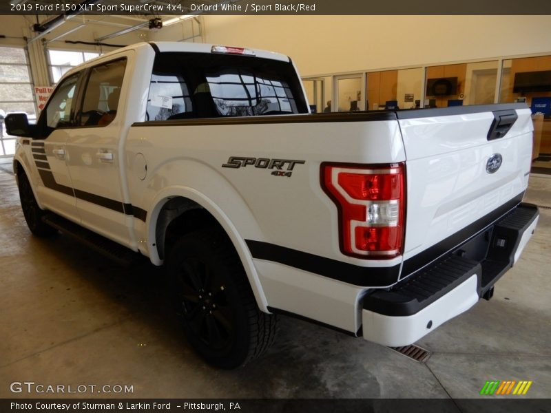 Oxford White / Sport Black/Red 2019 Ford F150 XLT Sport SuperCrew 4x4