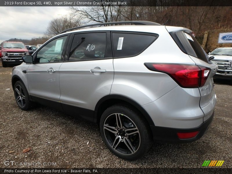 Ingot Silver / Chromite Gray/Charcoal Black 2019 Ford Escape SEL 4WD