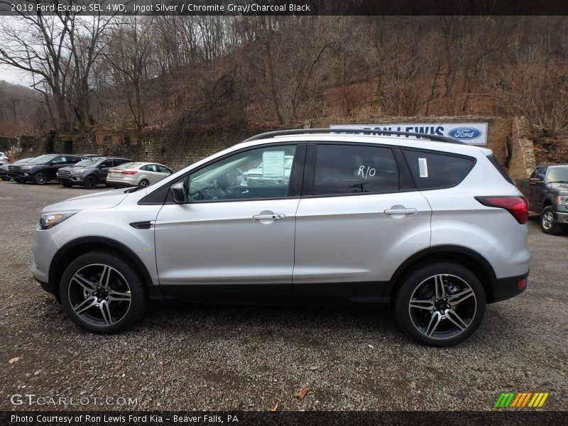 Ingot Silver / Chromite Gray/Charcoal Black 2019 Ford Escape SEL 4WD