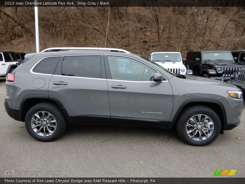 Sting-Gray / Black 2019 Jeep Cherokee Latitude Plus 4x4