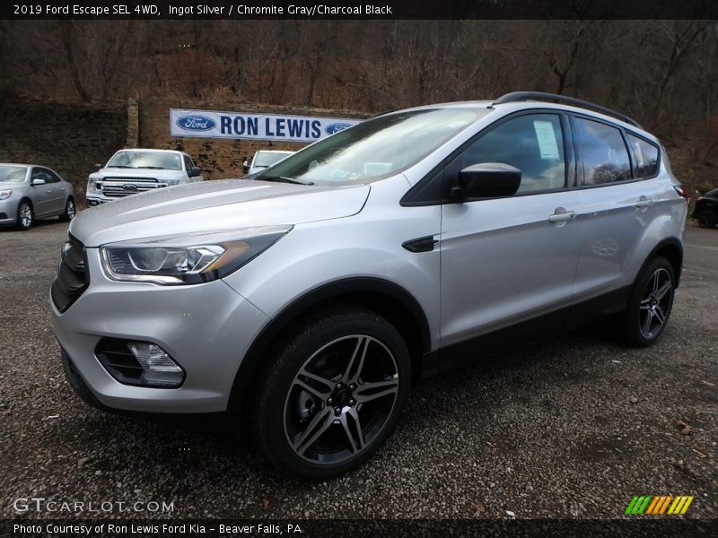 Ingot Silver / Chromite Gray/Charcoal Black 2019 Ford Escape SEL 4WD